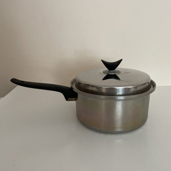 VTG Wonder Ware Cookware 2.5 Quart Saucepan Lid Thermium Stainless Steel USA - Picture 5 of 13